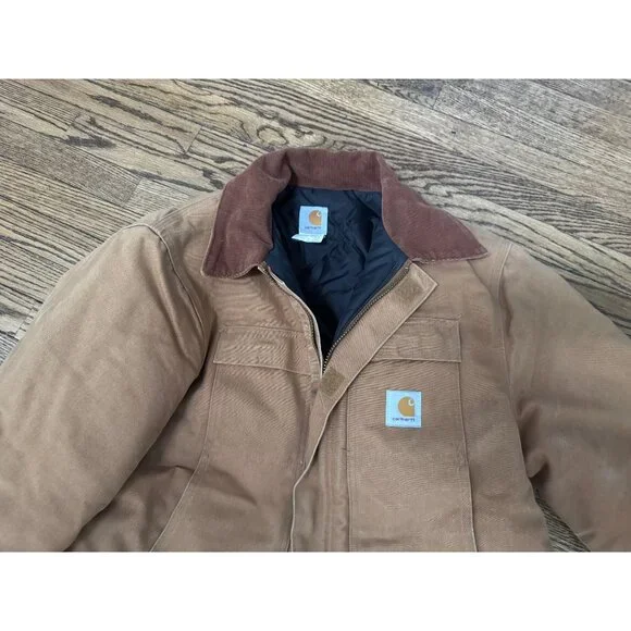 Vintage Carhartt CQ186 Brown Mens 44 R Arctic Quilt Lined Jacket - Picture 2 of 5